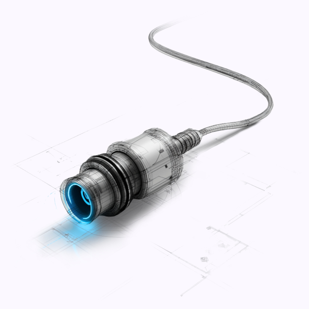 Technical drawing of a balance scale with two steel balls. 